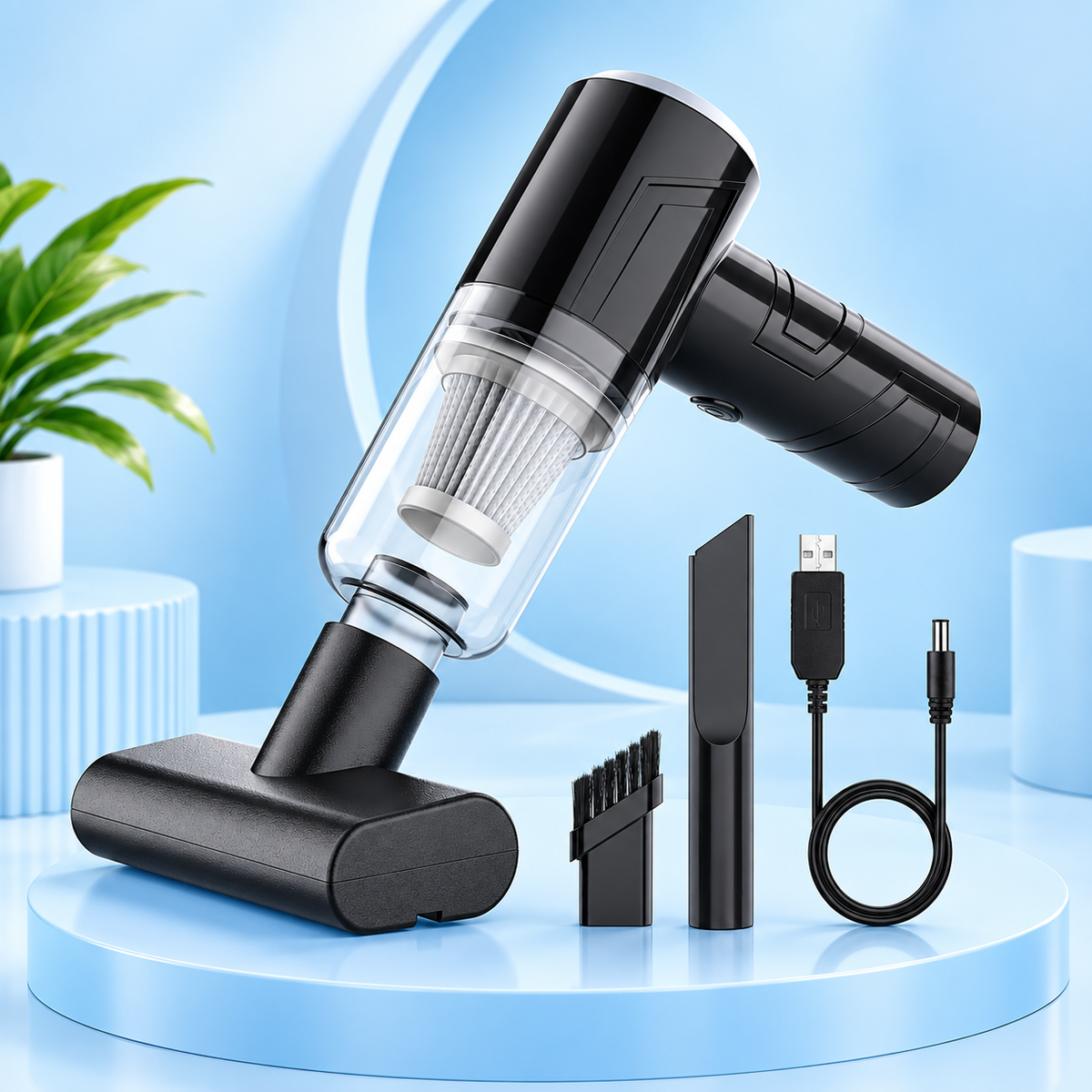Rechargeable 2 In 1 Car Mini Vacuum Blower