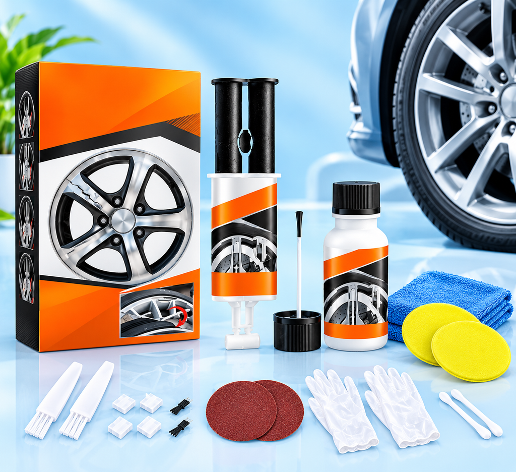 Kit de reparo de roda de liga DIY - removedor de arranhões de aro